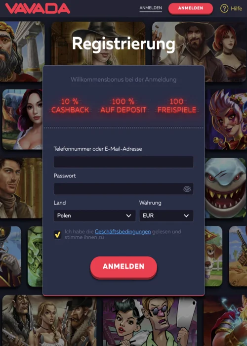 Zugang Vavada Casino<